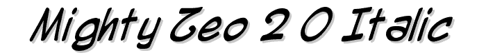 Mighty Zeo 2.0 Italic font